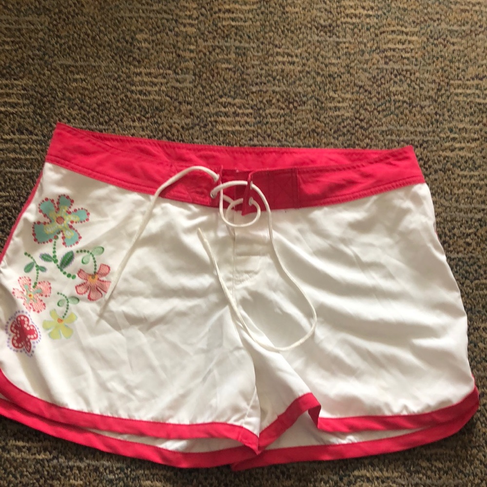 Tommy Hilfiger Pink/White Flower Swim Shorts- L/G